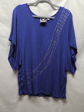 Marc Bouwer Royal Blue Embellished Dolman Tunic